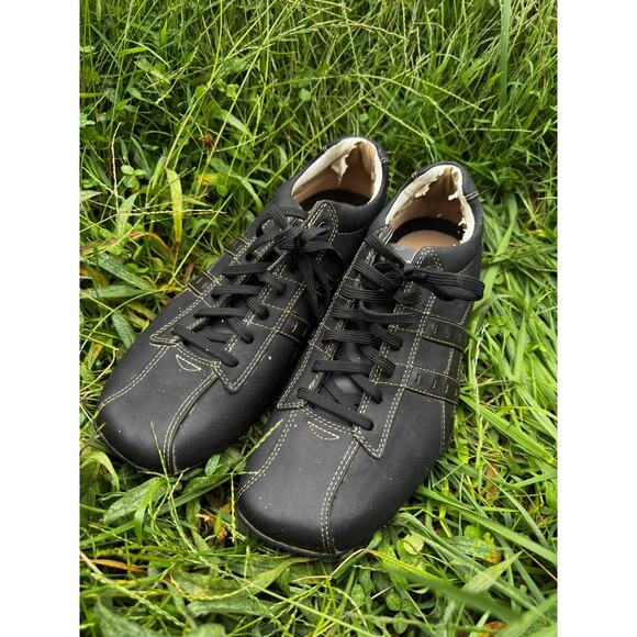 Skechers Black Casual Sneakers Men’s Size 13 Contrast Stitch Retro Style - Picture 5 of 6